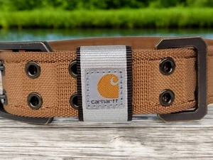 Neu ohne Etikett Nylon breites Carhartt Hundehalsband Größe Large verstellbar 20”-25” Carhartt braun - Bild 1 von 7