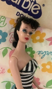 Vintage 1961 Barbie #5 brünetter Pferdeschwanz alles original, Org. Hardcurl EXC-NM in OSS - Bild 1 von 12