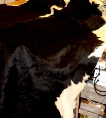 Black and White Leather Haired Hide - Image 1 of 4