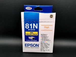 Epson 81N 6 INK Value Pack for T50/TX650/TX710W/TX810FW/RX610/RX690 T111792 - Picture 1 of 3