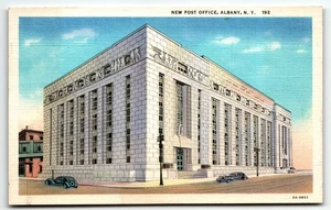 Postcard New Post Office Albany New York NY Linen UNP - Picture 1 of 2