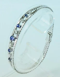 Armband mit Safiren Brillanten Saphire Diamanten 18 Kt. 750 Gold 19,5 cm  - Bild 1 von 12