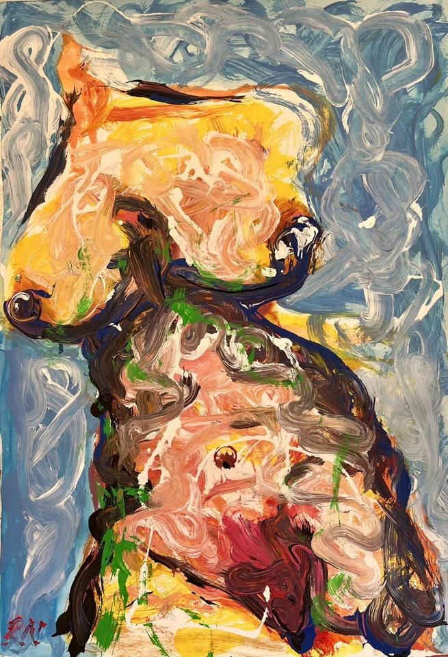 PINTURA DE MUJER - SEMI ABSTRACTA - PINTURA DESNUDA - ARTE A2 - CUERPOS - MISS NOTON Foto 1 de 1