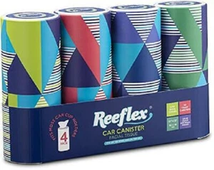 Reeflex Car Tissues (4 Canisters/200 Tissues) - Disposable Facial Tissues Boxed - Picture 1 of 1