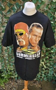 Vintage 2005 WWE RAW Summerslam T Shirt XL Hulk Hogan Shawn Michaels Batista - Picture 1 of 6