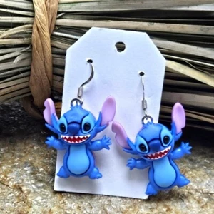 Stitch Earrings Disney Lilo & Stitch Dangle Drop Jewelry Light Weight Handmade - Picture 1 of 2
