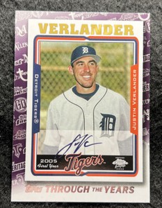 Topps Reprint SP2005- Topps Chrome First Year RC Auto Justin Verlander TTY-29