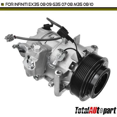 Compressor AC com embreagem para Infiniti G35 2007-2008 M35 2008-2010 EX35 V6 3,5L - Imagem 1 de 4