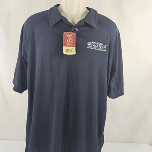 Red Kap Men Polo Shirt Short Sleeve Collar Size XL Black No Pockets Jon Don New - Picture 1 of 14