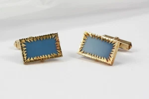 Manschettenknöpfe in 585 Gold mit Lagenstein - Bild 1 von 2