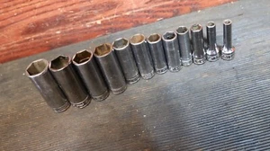 Snap-on Tools USA NEW 11pc 3/8" Drive SAE 6 Point Deep Chrome Socket Set - Picture 1 of 2