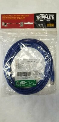 NEW Tripplite N002-010-BL 10ft Cat5e Patch Cable RJ-45[M/M] blue - Image 1 of 4