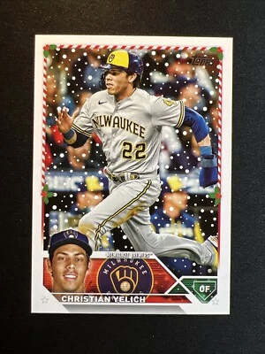 2023 Topps Holiday #H164 Christian Yelich/Milwaukee Brewers ⛄🐷🎅 - Image 1 of 4