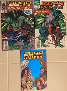 2099 Unlimited Rare AshCan & Issues 1 & 2 Marvel Comics First Appearance of Hulk - Picture 1 of 1