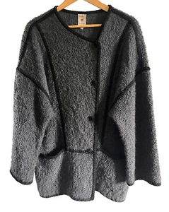 Vintage UNGARO SOLO DAMEN Jacke Wolle Mohair Gr. 42/6 grünlich grau - Bild 1 von 4