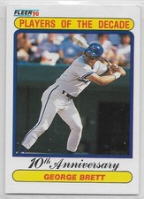 1990 Fleer #621B George Brett Kansas City Royals HOF Corrected