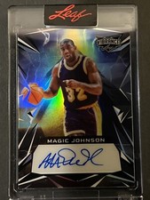2023 Leaf Vibrance Lakers HOF Magic Johnson - SP Midnight Prismatic Auto #d 3/4