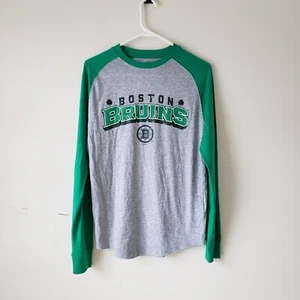 Boston Bruins Long Sleeve T-Shirt Tee Mens Small Green NHL St Patricks Day NWT - Picture 1 of 11