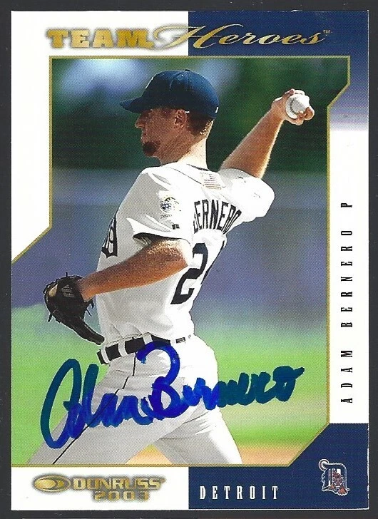 2002 Donruss Team Heroes Adam Bernero #195 IP autograph signed card - Image 1 of 1