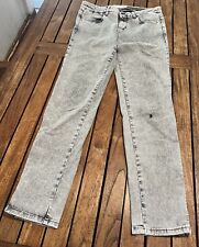 Stella McCartney grey jeans zipper at lower legs cotton w stretch IS 30”