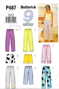 Uncut Butterick Schnittmuster P487 Misses' Petite Top Shorts Hose Gr: XS-S-M - Bild 1 von 2