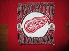 1997 Detroit Red Wings Stanley Cup Champions Red T Shirt Large Logo 7