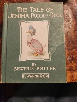 The Tale Of Jemima Puddle Duck By Beatrix Potter 1908 Antique First Edition Book Foto 1 de 2