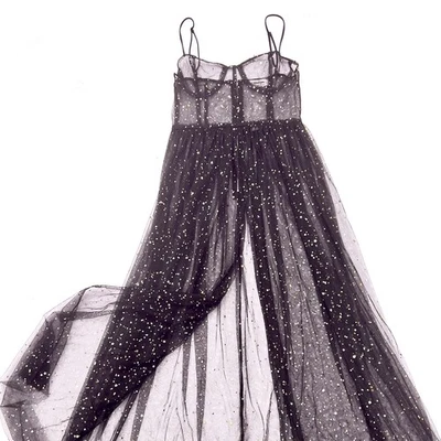 Showpo. Black Tulle Dress Size 6 Small Festival Halloween Homecoming Prom - image 1 of 4