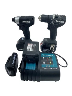 Makita 18V Brushless Drill/Impact Combo XFD15/XDT18 + Batteries (WMP015544) - Image 1 of 4