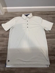 Camisa Polo Greyson Para Hombres Talla S Rayas Manga Corta Golf Performance Gris - Imagen 1 de 7