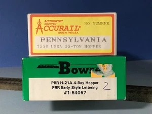 Pennsylvania RR H-21-A 4-Bay Hoppers & PRR USRA 55-Ton 2-Bay Hopper HO Scale - Bild 1 von 13