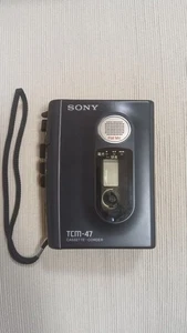 Registratore vocale portatile a cassette vintage Sony TCM-47 nero testato in Giappone - Foto 1 di 5