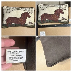 Riverdale "It’s A Dog Eat " Weiner Dachshund Tapestry coach Throw Pillow Hot Dog - Picture 1 of 10