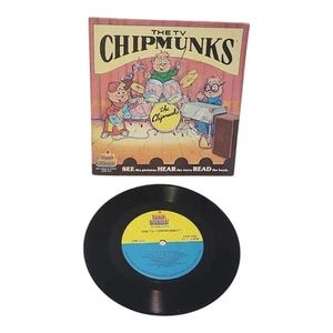 The TV Chipmunks 45 RPM Record With Storybook See Hear Read Children 1984 Nice - Picture 1 of 7