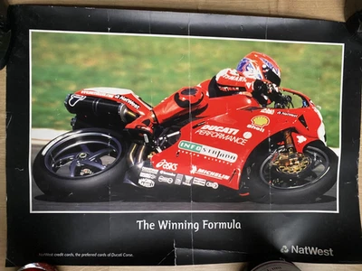 CARL FOGARTY DUCATI 996 FIM WORLD SUPERBIKE CHAMPION 1999 POSTER 916 NO BROCHURE - Image 1 of 2