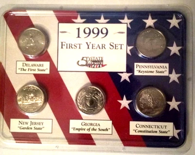 1999-D First Year Set 50 State Commemorative Quarters (Littleton Coin Company) - Image 1 of 4