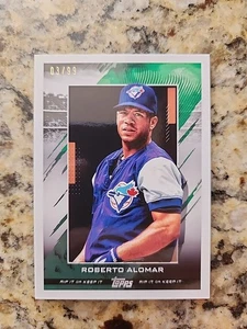 Tarjeta Topps RIP 2020 Roberto Alomar Blue Jays sin rasgar #52/99 - Imagen 1 de 3