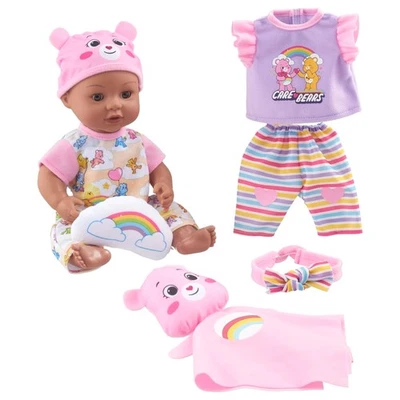 Sweet Love Care Bears 12.5" Baby Doll Playset with 2nd Outfit & Accessories