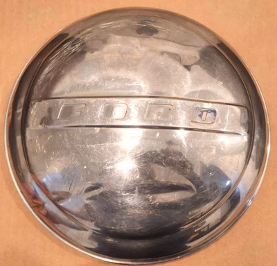 Camión Ford 1947-1956 tapacubos acero inoxidable letras azules cupé súper de lujo 9 1/2 Foto 1 de 4