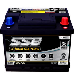 12v 1400cc lithium graphene starting battery LS55T DIN55T 100,000 starts 7.2kg - Picture 1 of 1
