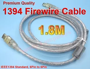 Videocámara FireWire IEEE 1394 6P macho cable M/M iLink DV HDV muestra cable de 6 pines AU - Imagen 1 de 4