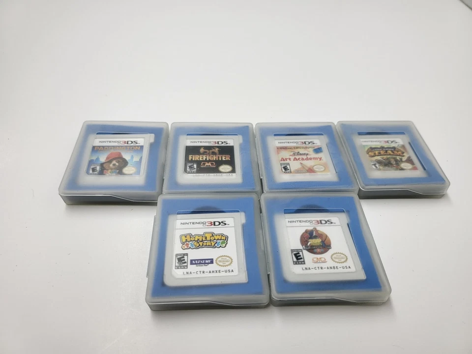 LOTE de 6 jogos para Nintendo 3DS Harvest Moon/Steam/NBA/Art Academy/Firefighter #N41 - Imagem 1 de 4