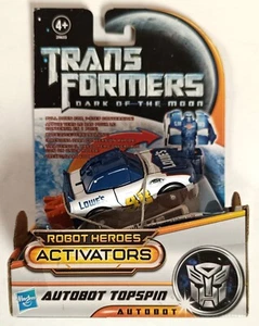 FIGURINE TRANSFORMERS DARK OF THE MOON ROBOT HEROES ACTIVATORS AUTOBOT TOPSPIN - Foto 1 di 5