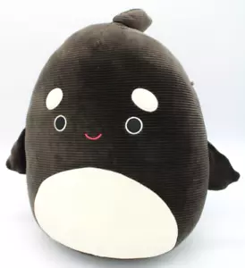 Squishmallows Kai 12” Corduroy Orca Killer Whale Shamu Ocean Sea Life Fish EUC - Picture 1 of 19