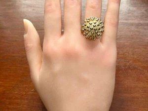 Silver Tone Sputnik Cocktail Style Ring Sz 8.75 - Picture 1 of 6