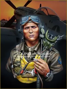 Young Miniatures - USAAF Fighter Pilot 1944 - 1/10th Resin Bust - YM1856 - Picture 1 of 9