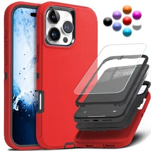 Shockproof heavy-duty phone case, suitable for iPhone 16, 15, 14 Plus phone case - Picture 1 of 25