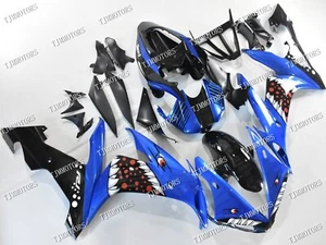 Fit for 02-03 YZF R1 Blue Black Shark ABS Injection Bodywork Fairing Panel Kit - Picture 1 of 8