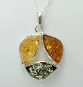 Diseño Colgante De Ámbar Plata Collar Cadena Colgante De Ámbar Top Edel - Imagen 1 de 10