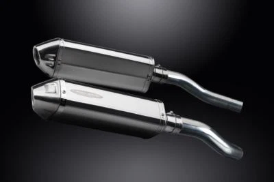 Silenciadores triovalados de acero inoxidable Delkevic 13" - escape Honda ST1300 2003-2015 Foto 1 de 3